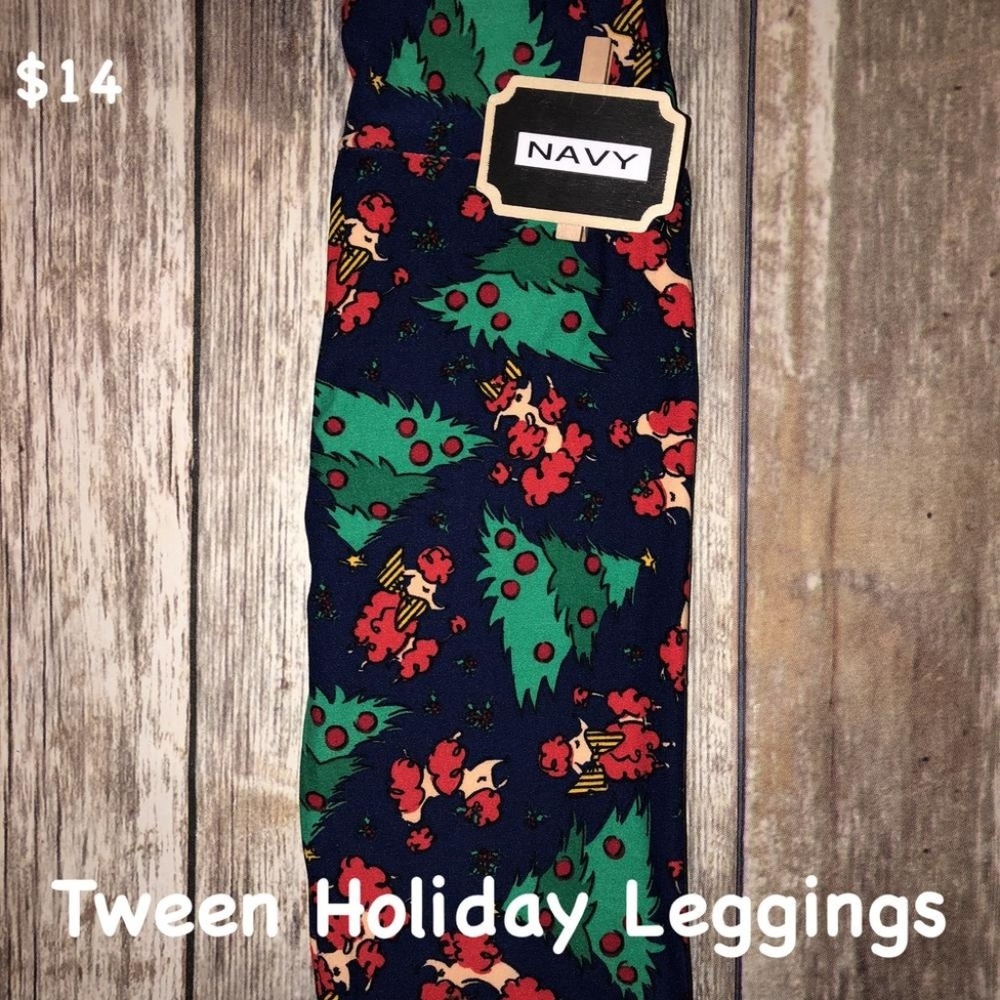 LuLaRoe Tween Christmas Leggings New with Tags